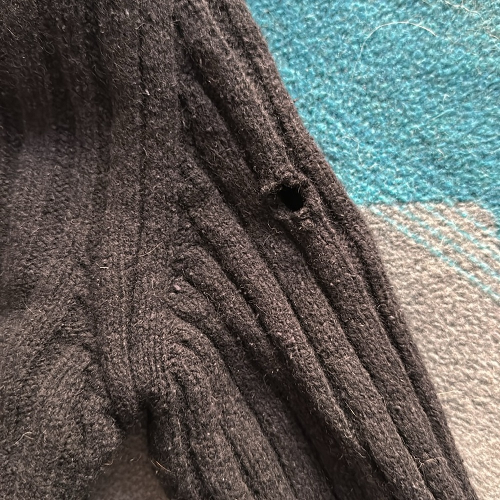 Burberry Plaid Front Ribbed Zip Up Sweater - Picture 6 of 6